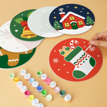 Load image into Gallery viewer, Mini Paint by Numbers Set - Discs Ø20cm (6 pieces) - Whispers of Christmas