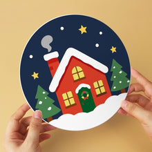 Load image into Gallery viewer, Mini Paint by Numbers Set - Discs Ø20cm (6 pieces) - Whispers of Christmas