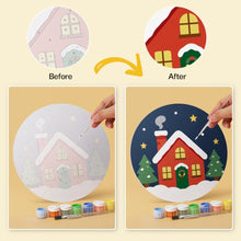 Load image into Gallery viewer, Mini Paint by Numbers Set - Discs Ø20cm (6 pieces) - Whispers of Christmas