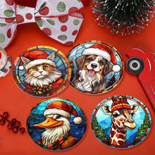 Load image into Gallery viewer, Paint by numbers 10cm Coasters (6 pieces) - Christmas Critters