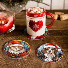Load image into Gallery viewer, Paint by numbers 10cm Coasters (6 pieces) - Christmas Critters