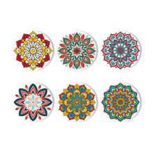 Load image into Gallery viewer, Paint by numbers 10cm Coasters (6 pieces) - Colourful Coasters Mandala