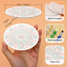 Load image into Gallery viewer, Paint by numbers 10cm Coasters (6 pieces) - Colourful Coasters Mandala