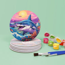 Load image into Gallery viewer, Paint by numbers 10cm Coasters (6 pieces) - Colourful Sea Life