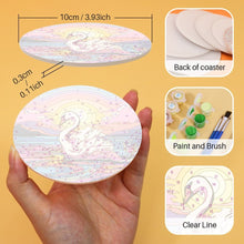 Load image into Gallery viewer, Paint by numbers 10cm Coasters (6 pieces) - Colourful Sea Life