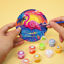 Load image into Gallery viewer, Paint by numbers 10cm Coasters (6 pieces) - Vibrant Tropical Birds