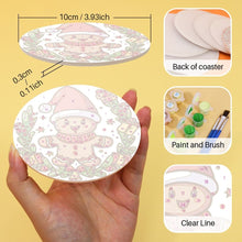 Load image into Gallery viewer, Paint by numbers 10cm Coasters (6 pieces) - Handmade Christmas