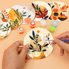 Load image into Gallery viewer, Paint by numbers 10cm Coasters (6 pieces) - Modern Botanical Design