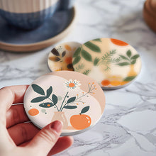 Load image into Gallery viewer, Paint by numbers 10cm Coasters (6 pieces) - Modern Botanical Design