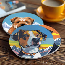 Load image into Gallery viewer, Paint by numbers 10cm Coasters (6 pieces) - Cute Dogs