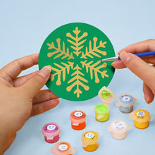 Load image into Gallery viewer, Paint by numbers 10cm Coasters (4 pieces) - Snowflake