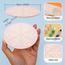 Load image into Gallery viewer, Paint by numbers 10cm Coasters (4 pieces) - Snowflake