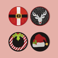 Load image into Gallery viewer, Paint by numbers 10cm Coasters (4 pieces) - Creative Christmas Gift