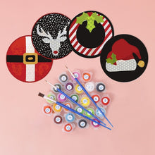 Load image into Gallery viewer, Paint by numbers 10cm Coasters (4 pieces) - Creative Christmas Gift