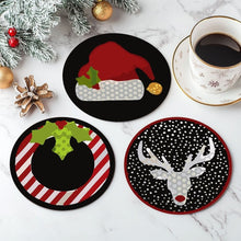 Load image into Gallery viewer, Paint by numbers 10cm Coasters (4 pieces) - Creative Christmas Gift