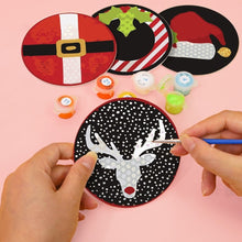Load image into Gallery viewer, Paint by numbers 10cm Coasters (4 pieces) - Creative Christmas Gift