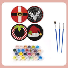 Load image into Gallery viewer, Paint by numbers 10cm Coasters (4 pieces) - Creative Christmas Gift