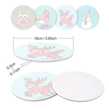 Load image into Gallery viewer, Paint by numbers 10cm Coasters (4 pieces) - Creative Christmas Gift 1