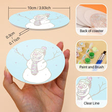 Load image into Gallery viewer, Paint by numbers 10cm Coasters (4 pieces) - Creative Christmas Gift 1