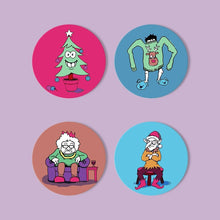 Load image into Gallery viewer, Paint by numbers 10cm Coasters (4 pieces) - Creative Christmas Gift 2