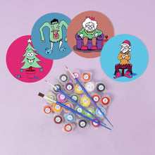 Load image into Gallery viewer, Paint by numbers 10cm Coasters (4 pieces) - Creative Christmas Gift 2