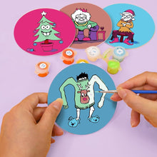 Load image into Gallery viewer, Paint by numbers 10cm Coasters (4 pieces) - Creative Christmas Gift 2