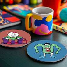Load image into Gallery viewer, Paint by numbers 10cm Coasters (4 pieces) - Creative Christmas Gift 2