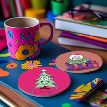 Load image into Gallery viewer, Paint by numbers 10cm Coasters (4 pieces) - Creative Christmas Gift 2