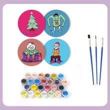 Load image into Gallery viewer, Paint by numbers 10cm Coasters (4 pieces) - Creative Christmas Gift 2