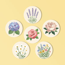 Load image into Gallery viewer, Paint by numbers 10cm Coasters (6 pieces) - Pastel Bouquet Figured'Art