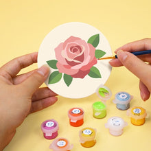 Load image into Gallery viewer, Paint by numbers 10cm Coasters (6 pieces) - Pastel Bouquet