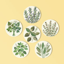 Load image into Gallery viewer, Paint by numbers 10cm Coasters (6 pieces) - Aromatic herbs Figured'Art