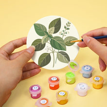Load image into Gallery viewer, Paint by numbers 10cm Coasters (6 pieces) - Aromatic herbs