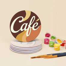 Load image into Gallery viewer, Paint by numbers 10cm Coasters (6 pieces) - Paris Café