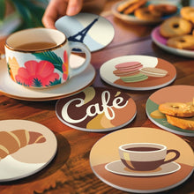 Load image into Gallery viewer, Paint by numbers 10cm Coasters (6 pieces) - Paris Café