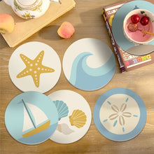 Load image into Gallery viewer, Paint by numbers 10cm Coasters (6 pieces) - Sea Breeze
