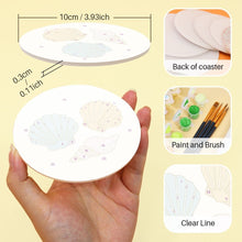 Load image into Gallery viewer, Paint by numbers 10cm Coasters (6 pieces) - Sea Breeze