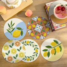 Load image into Gallery viewer, Paint by numbers 10cm Coasters (6 pieces) - Lemon Garden