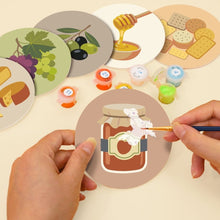 Load image into Gallery viewer, Paint by numbers 10cm Coasters (6 pieces) - Mediterranean Aperitif