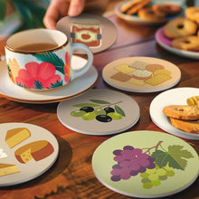 Load image into Gallery viewer, Paint by numbers 10cm Coasters (6 pieces) - Mediterranean Aperitif