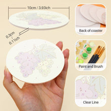Load image into Gallery viewer, Paint by numbers 10cm Coasters (6 pieces) - Mediterranean Aperitif