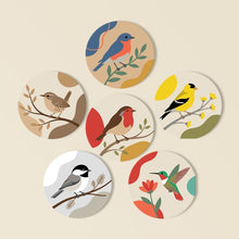 Load image into Gallery viewer, Paint by numbers 10cm Coasters (6 pieces) - Little Songbirds Figured'Art