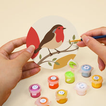 Load image into Gallery viewer, Paint by numbers 10cm Coasters (6 pieces) - Little Songbirds