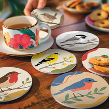 Load image into Gallery viewer, Paint by numbers 10cm Coasters (6 pieces) - Little Songbirds