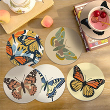 Load image into Gallery viewer, Paint by numbers 10cm Coasters (6 pieces) - Wings of Spring
