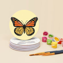Load image into Gallery viewer, Paint by numbers 10cm Coasters (6 pieces) - Wings of Spring