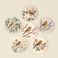 Load image into Gallery viewer, Paint by numbers 10cm Coasters (6 pieces) - Gentle Spring Figured'Art