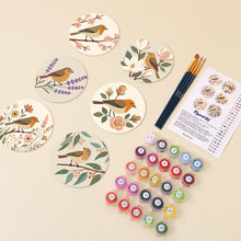 Load image into Gallery viewer, Paint by numbers 10cm Coasters (6 pieces) - Gentle Spring