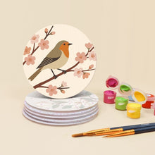 Load image into Gallery viewer, Paint by numbers 10cm Coasters (6 pieces) - Gentle Spring