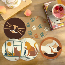 Load image into Gallery viewer, Paint by numbers 10cm Coasters (6 pieces) - Cat Life